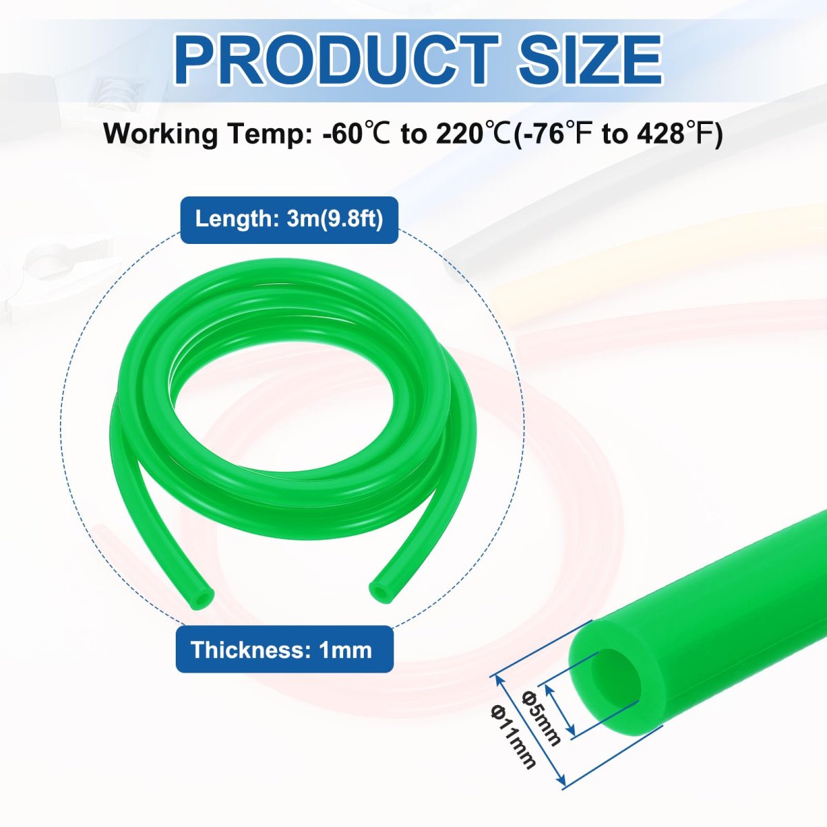 Silicone Tubing 5mm Id X 11mm Od 9 8ft High Temp Air Tube Drip Irrigation Hose Pipe For Home Brewing Wine Beer Line And
