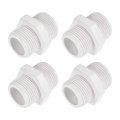 Pipe Fitting G3 4 Male Thread Hex Tube Adaptor Connector Hose For Water Tanks Pvc Plastic White Pack Of 