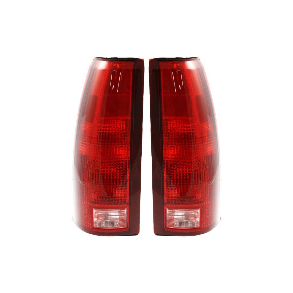 Tail Lights For Chevy C2500 C3500 1992 Driver And Passenger Side Pair Red Lens Replacement Gm2801104 Gm2800104