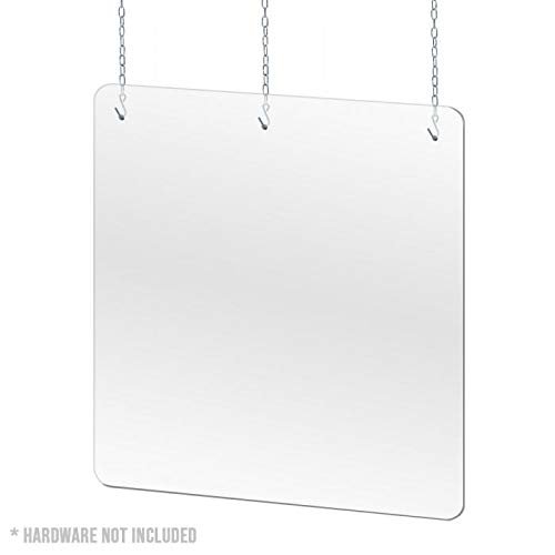 Clear Acrylic Splash Guard And Shield Store Countertop Restaurant Reception Desk 24 Inch X 30 Hanging