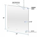 Clear Acrylic Splash Guard And Shield Store Countertop Restaurant Reception Desk 24 Inch X 30 Hanging
