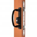 Rockwell Security Charlotte Offset Key Locking Sliding Door Handle With 3 4 Inch Keylock Tuscan Bronze Fits 1-3 Thick Screw