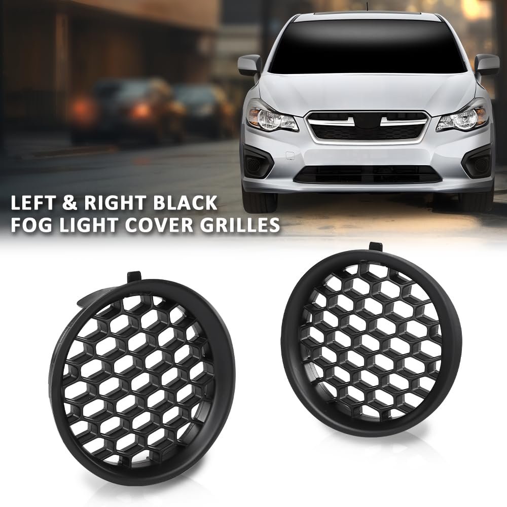 Fog Light Cover Grilles Left Right For Subaru Impreza Wagon Sedan 2008-2014 Black 57731fg210