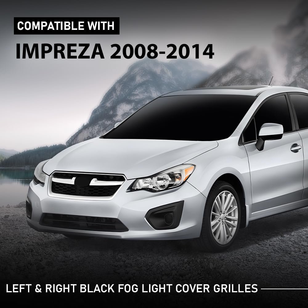 Fog Light Cover Grilles Left Right For Subaru Impreza Wagon Sedan 2008-2014 Black 57731fg210