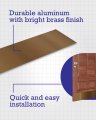 Hardware Essentials 851651 Hillman 852749-aluminum Kick Plate-antique Brass Finish8 X 34 Bi-fold Sliding Door Guide 8