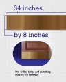 Hardware Essentials 851651 Hillman 852749-aluminum Kick Plate-antique Brass Finish8 X 34 Bi-fold Sliding Door Guide 8