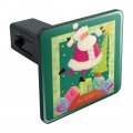 Christmas Holiday Celebrate The Season Santa Blocks Tow Trailer Hitch Cover Plug Insert