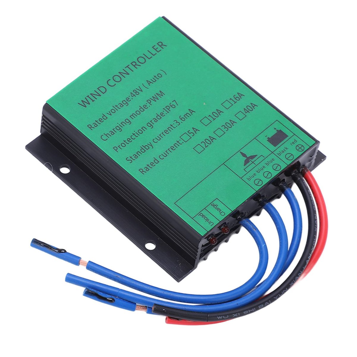 Aramox Wind Generator Controller 48v Pwm Charge 1000w Ip67 Aluminum Alloy Regulator With Led Indicator And Multi Protection For