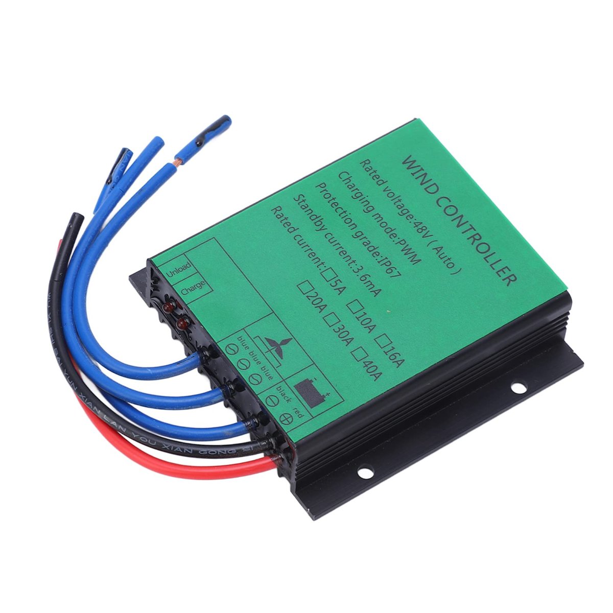 Aramox Wind Generator Controller 48v Pwm Charge 1000w Ip67 Aluminum Alloy Regulator With Led Indicator And Multi Protection For