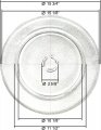 Hqrp 15 3 4 Glass Turntable Tray Compatible With Whirlpool W11373838 W10818723 461967721091 4455 Microwave Oven Cooking Plate