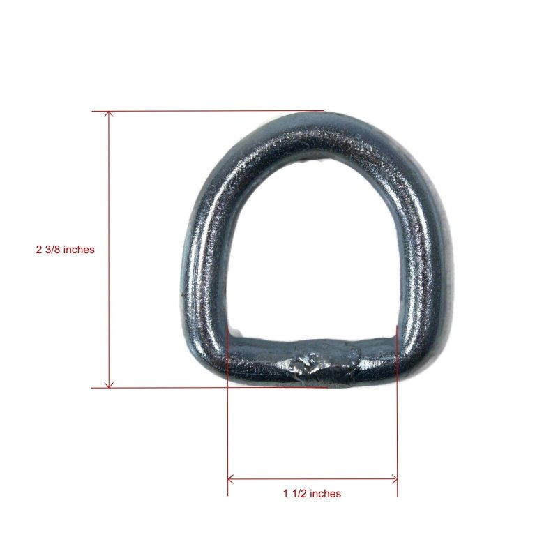 20-pack 3 8 Steel D Rings Brackets Tie Down Rope Flatbed Trailer Camper Rv