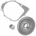Caltric Starter Clutch Gear Idler And Needle Bearing Compatible With Yamaha Kodiak 400 Yfm400 4wd
