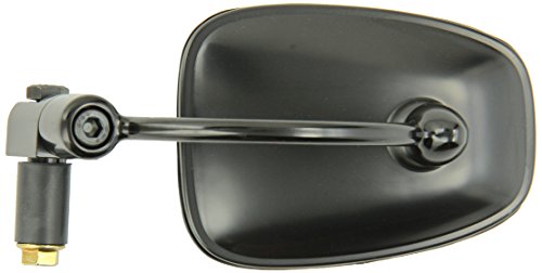 Ken Sean 920030 Matte Black 7 8 Universal Semi-rectangle Bar End Mirror
