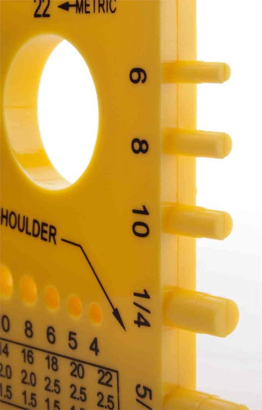 Jegs Bolt Nut Gauge Includes Standard And Metric Measurements Dimensions 8-5 8 X 3-1 4 Measures Sae To0 1 1 In 3 Mm 22 Sizes