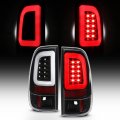 Akkon For 2008-2016 Ford F250 F350 F450 F550 Superduty Black Led Tube Tail Brake Lights Pair Left Right 