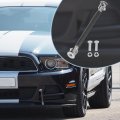 X Autohaux 2pcs 100mm Universal Car Bumper Lip Protector Splitter Strut Tie Rods Adjustable Support Carbon Fiber Pattern