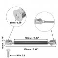 2pcs 100mm Universal Car Bumper Lip Protector Splitter Strut Tie Rods Adjustable Support Carbon Fiber Pattern