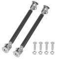 X Autohaux 2pcs 100mm Universal Car Bumper Lip Protector Splitter Strut Tie Rods Adjustable Support Carbon Fiber Pattern