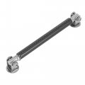 2pcs 100mm Universal Car Bumper Lip Protector Splitter Strut Tie Rods Adjustable Support Carbon Fiber Pattern