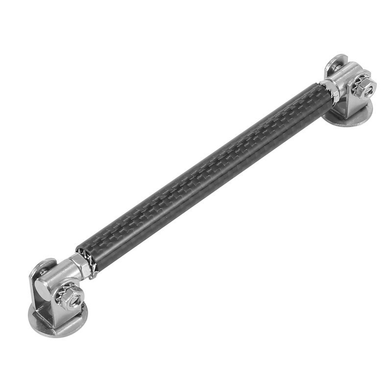 2pcs 100mm Universal Car Bumper Lip Protector Splitter Strut Tie Rods Adjustable Support Carbon Fiber Pattern