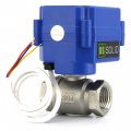 Motorized Ball Valve 0 5 In Nsf Certified 304ss Electrical Full Port 9 To 24v Ac Dc With 3 Wire Setup Uss-msv00001 Stainless