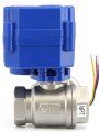 Motorized Ball Valve 0 5 In Nsf Certified 304ss Electrical Full Port 9 To 24v Ac Dc With 3 Wire Setup Uss-msv00001 Stainless