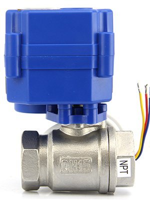 Motorized Ball Valve 0 5 In Nsf Certified 304ss Electrical Full Port 9 To 24v Ac Dc With 3 Wire Setup Uss-msv00001 Stainless
