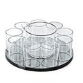Azar Displays 222984 9 Dia 9-cup Cosmetic Organizer With Cottonball Dispenser 