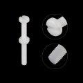 Uxcell 20 Pairs Nylon Screw Nut Assortment M4x40mm Slotted Pan Head Screws M4 Hex Nuts For Machinery Electronics White
