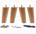 Weichuan Solid Rubber Wood Replacement Sofa Couch Chair Ottoman Loveseat Coffee Table Cabinet Furniture Legs 6 Slant Set Of 4 