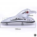 Htt Motorcycle Chrome Front Fender Bonnet Eagle Head With Red Eyes