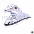 Htt Motorcycle Chrome Front Fender Bonnet Eagle Head With Red Eyes