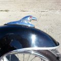 Htt Motorcycle Chrome Front Fender Bonnet Eagle Head With Red Eyes