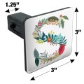 Graphics More Letter S Floral Monogram Initial Tow Trailer Hitch Cover Plug Insert