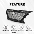 G-plus Front Bumper Upper Grille Grill Compatible With Mazda 3 2014 2015 2016 Black Abs