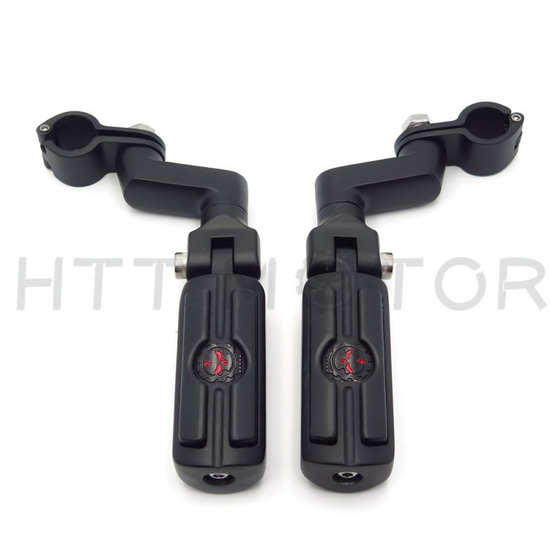 Smt-front Rider 1 Highway Radical Skull Foot Peg Clamps For Triumph Rocket 3 2300cc Moto B07fmhhqmm