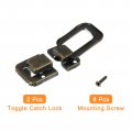 Uxcell 2pcs Toggle Catch Lock 1 89 X 26 Lxw Iron Hasp Latch Clasp For Jewelry Box Wooden Case Toolbox Bronze