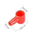 Uxcell Battery Terminal Insulating Rubber Protector Covers For 14mm 6mm Cable Red Black 1 Pair