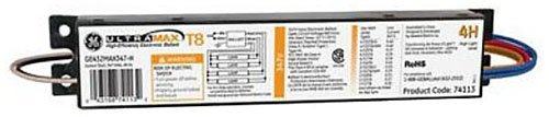 Ge 74113 Ge432max347-h 347-volt Ultramax Electronic Fluorescent T8 Multi-volt Instant Start Ballast 4 F32t8 Lamps