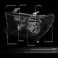 Auto Dynasty Oe Style Smoked Lens Clear Corner Headlight Lamps Tool Kit Compatible With Tundra Sequoia 07-17