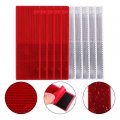 Garneck Reflector 10 Pcs Reflective Strip Auto Stickers Reflectors Red Duct Tape Safety Sticker Trailer Conspicuity Plastic