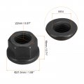 Uxcell M14 Flange Hex Nuts 5pcs Grade 12 9 Carbon Steel Black Oxide Finished For Machinery