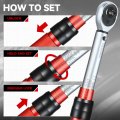 Auto Dynasty 1 4 Inch Dual-scale Reversible Ratchet Wrench Set 20-200in Lb 2 26-22 6 N M With Quick Release And Accurate Torque