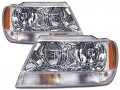 Headlightsdepot Left And Right Chrome Housing Headlight For 2003-2005 Winnebago Suncruiser Motorhome Rv 