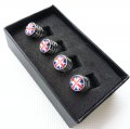 Zorratin Chrome Rim Wheel Valve Stem Cap Cover Screw With Union Jack Button For Mini Cooper R50 R53 R56 R56n F55 F56 R55 R52