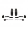 6 Pc Steering Front Inner Outer Tie Rod End Passenger Driver Side Rack Pinion Bellow Boots Kit 