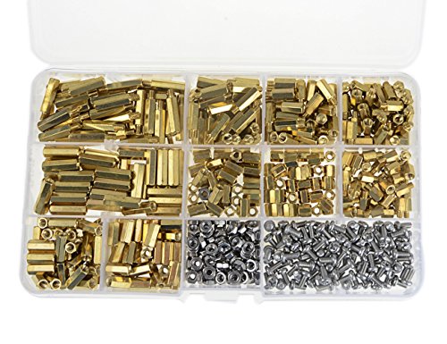 Xlx 600pcs M2 M3 Brass Male-female Female-female Spacer Standoff Screw Nut Assortment Kit And Stainless Steel Set