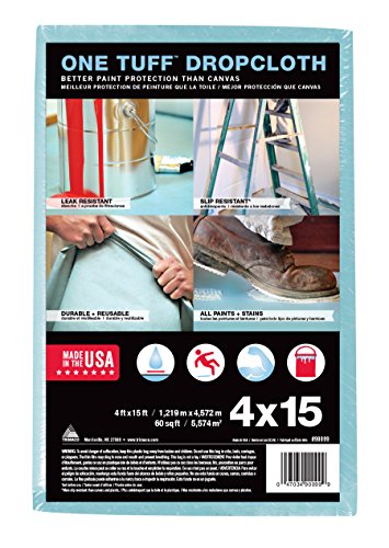 Trimaco 90099 One Tuff Dupont Sontara Professional Grade Drop 0 011 In T 4 W X 15 Ft L Blue Cloth X15 Feet 60 Sq