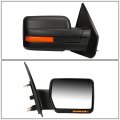 Passenger Right Side Rear View Mirror Manual Folding Power Adjustment Heated Glass Amber Led Turn Signal Puddle Light