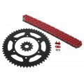 Red Non O Ring Chain Sprockets Black Fits 1999-2001 Yamaha Wr400f 13 52 120l